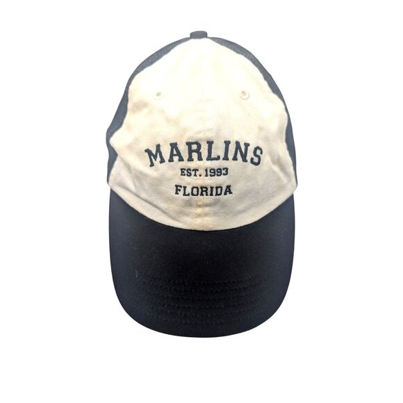 Florida Marlins Est. 1993 Genuine MLB Hat Black & Beige Adjustable Strapback - Picture 2 of 9